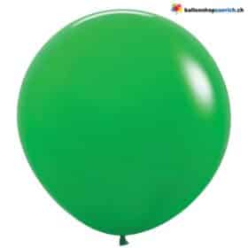 Ballon rond XL 60 cm, compatible avec l'hélium, vert trèfle